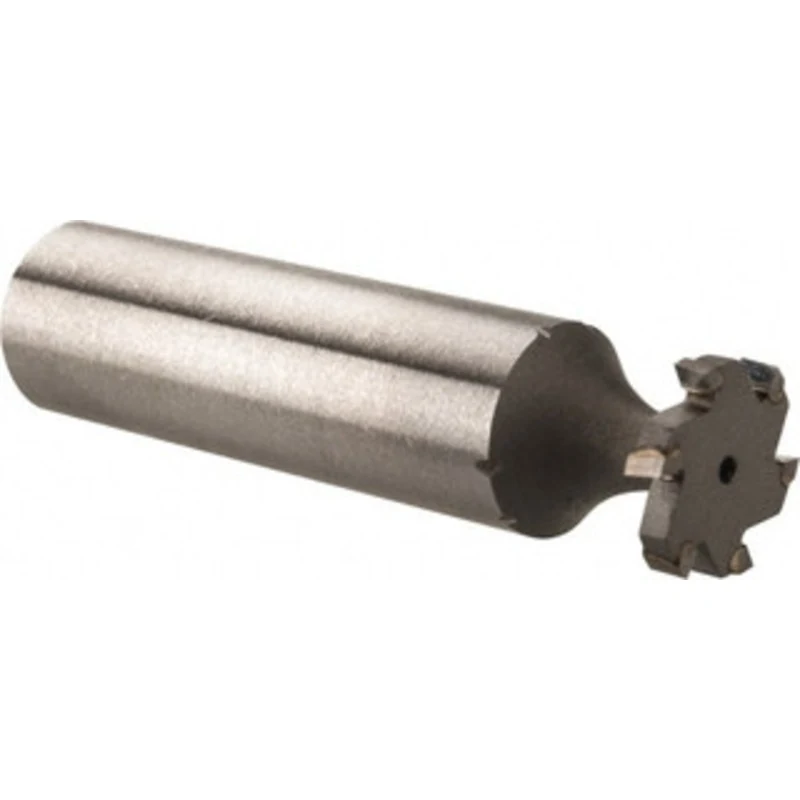 Made in USA ANSI 304 (Old Std # 2) 1/2 Cut Diam, 3/32 Cut Width, 1/2 Shank, Staggered-Tooth Woodruff Keyseat Cutter C...