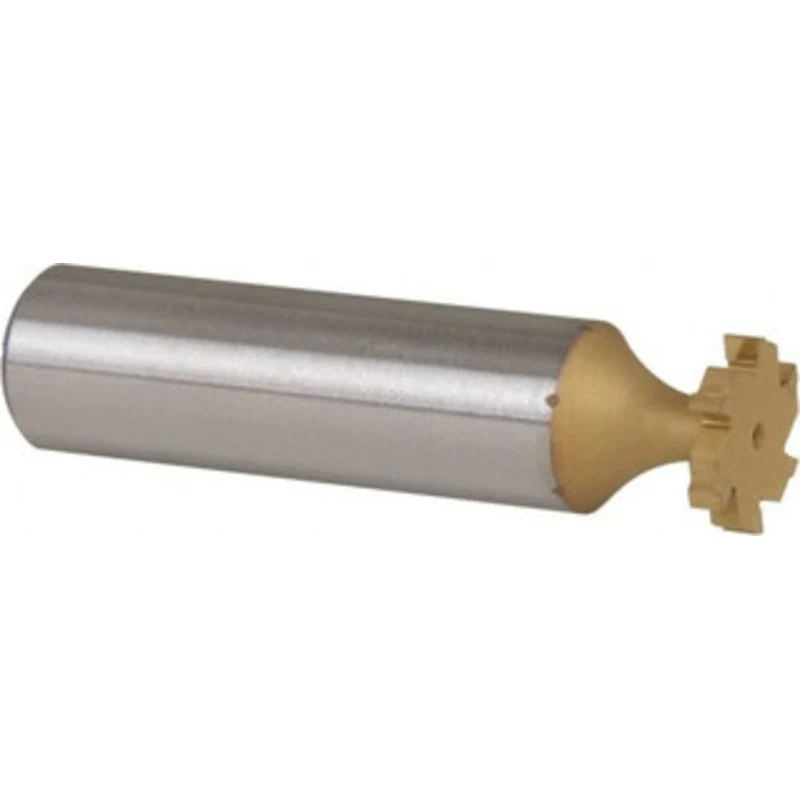 Made in USA ANSI 304 (Old Std # 2) 1/2 Cut Diam, 3/32 Cut Width, 1/2 Shank, Straight-Tooth Woodruff Keyseat Cutter Ca...