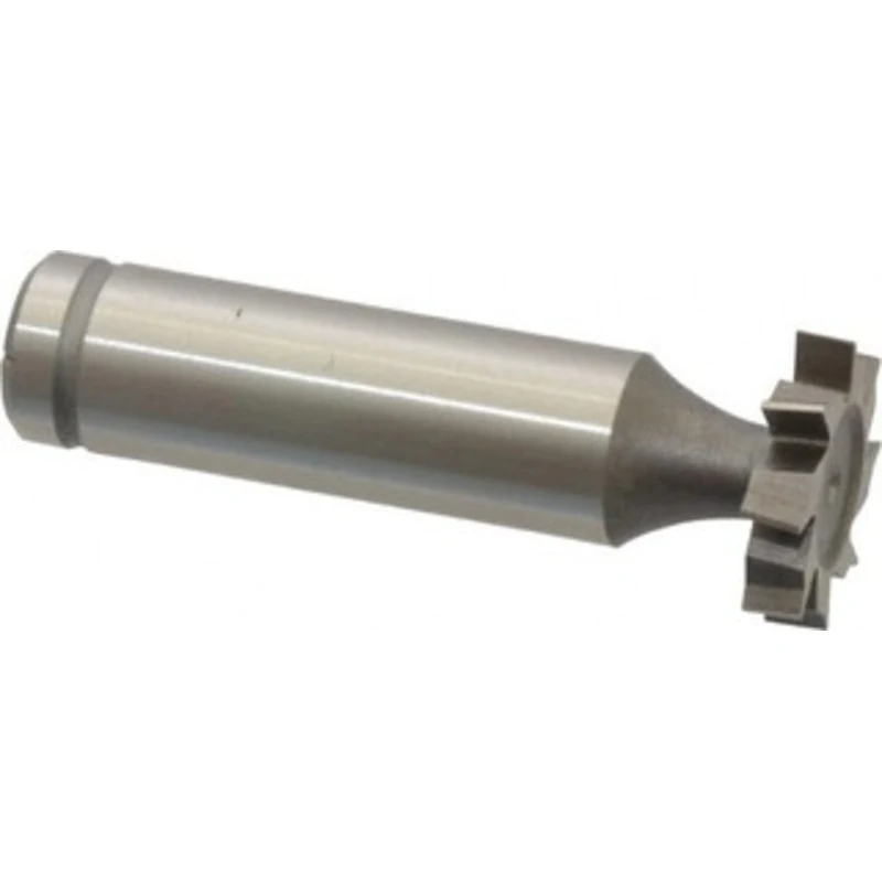 Made in USA ANSI 506 (Old Std # 8) 3/4 Cut Diam, 5/32 Cut Width, 1/2 Shank, Staggered-Tooth Woodruff Keyseat Cutter C...