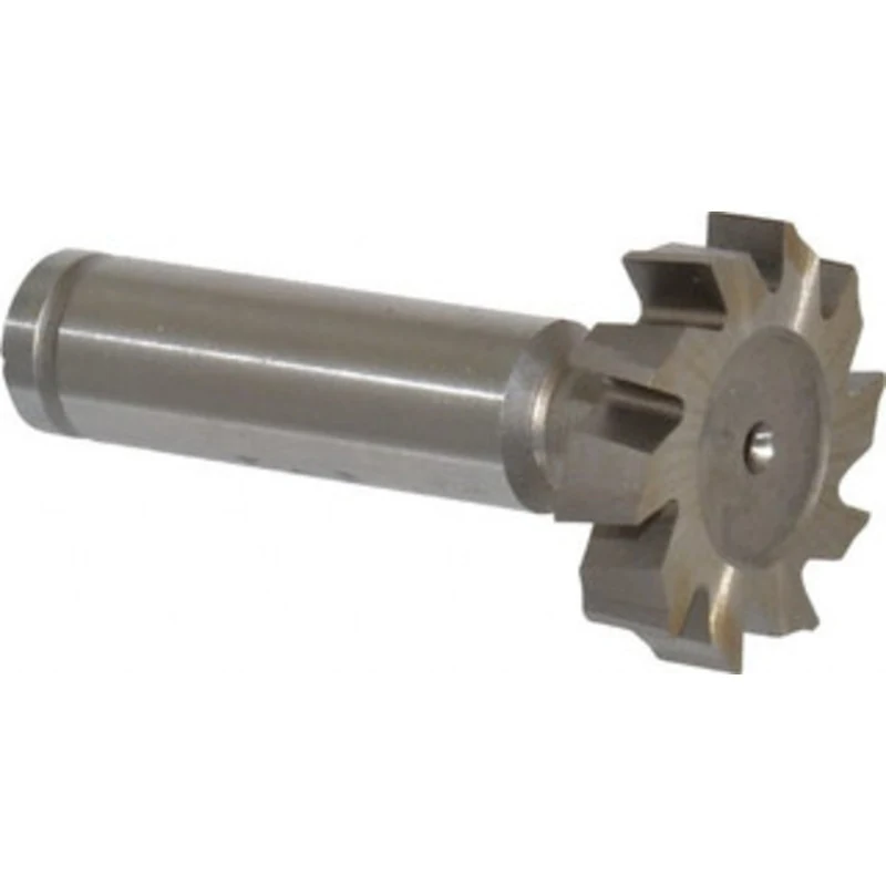 Made in USA ANSI 809 (Old Std # 18) 1-1/8 Cut Diam, 1/4 Cut Width, 1/2 Shank, Staggered-Tooth Woodruff Keyseat Cutter...