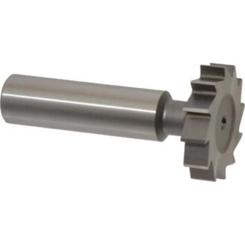 Made in USA ANSI 809 (Old Std # 18) 1-1/8 Cut Diam, 1/4 Cut Width, 1/2 Shank, Straight-Tooth Woodruff Keyseat Cutter ...