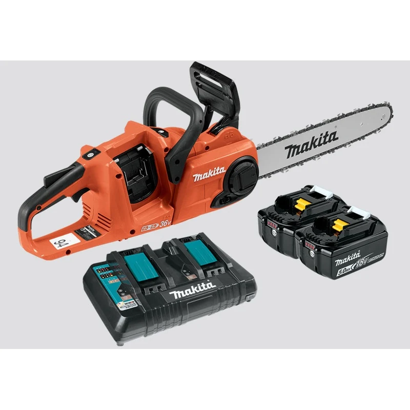 Makita 18Vx2 36V Lxt Brushless 14in Chain Saw, Makita Orange, Kit 18Vx2/36V Chainsaws