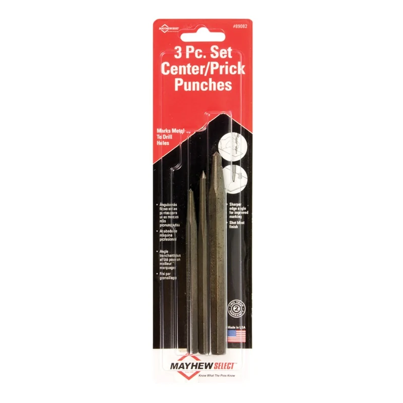 Mayhew #89082 CENTER/ PRICK PUNCH SET - 3pc