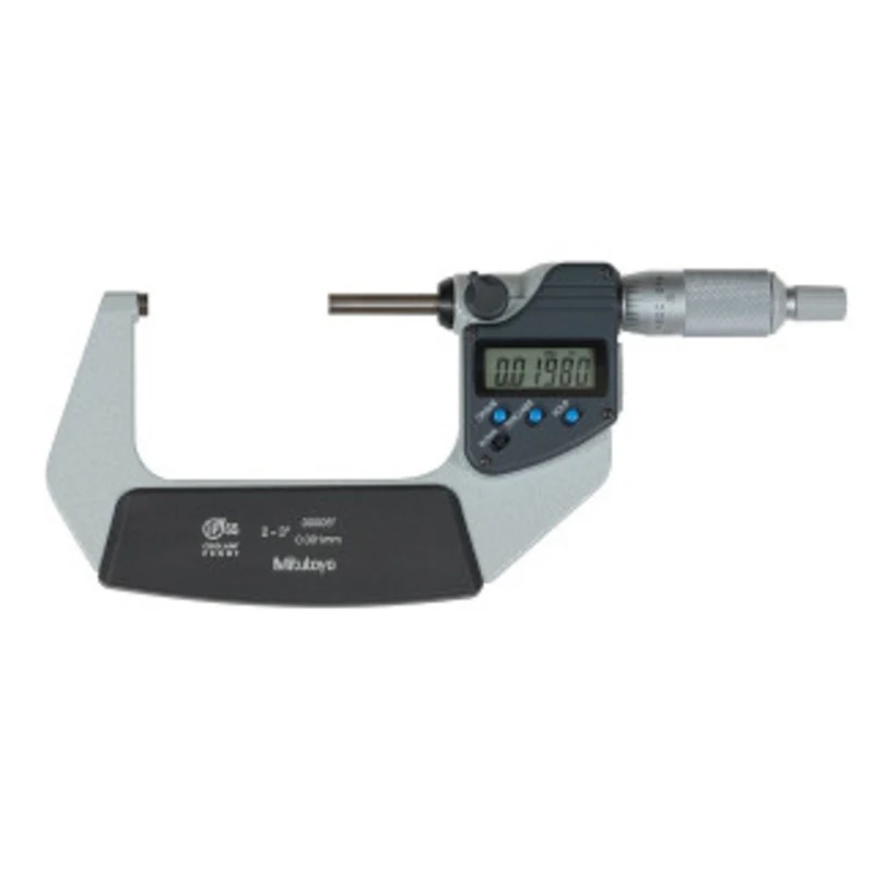 Mitutoyo Coolant Proof Micrometer, Range 2-3 w/ Ratchet Stop & SPC Output - 293-332