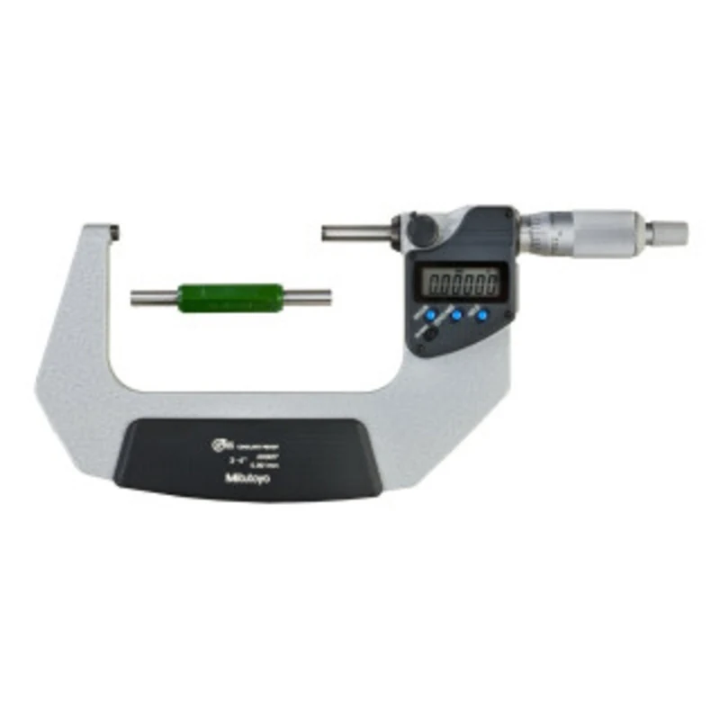 Mitutoyo Coolant Proof Micrometer, Range 3-4 w/ Ratchet Stop & SPC Output - 293-333