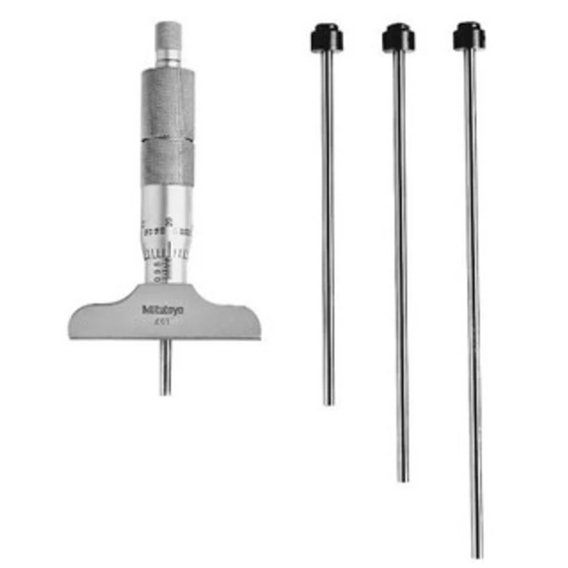 Mitutoyo Depth Micrometer Series 129, Range: 0-4 - 129-127