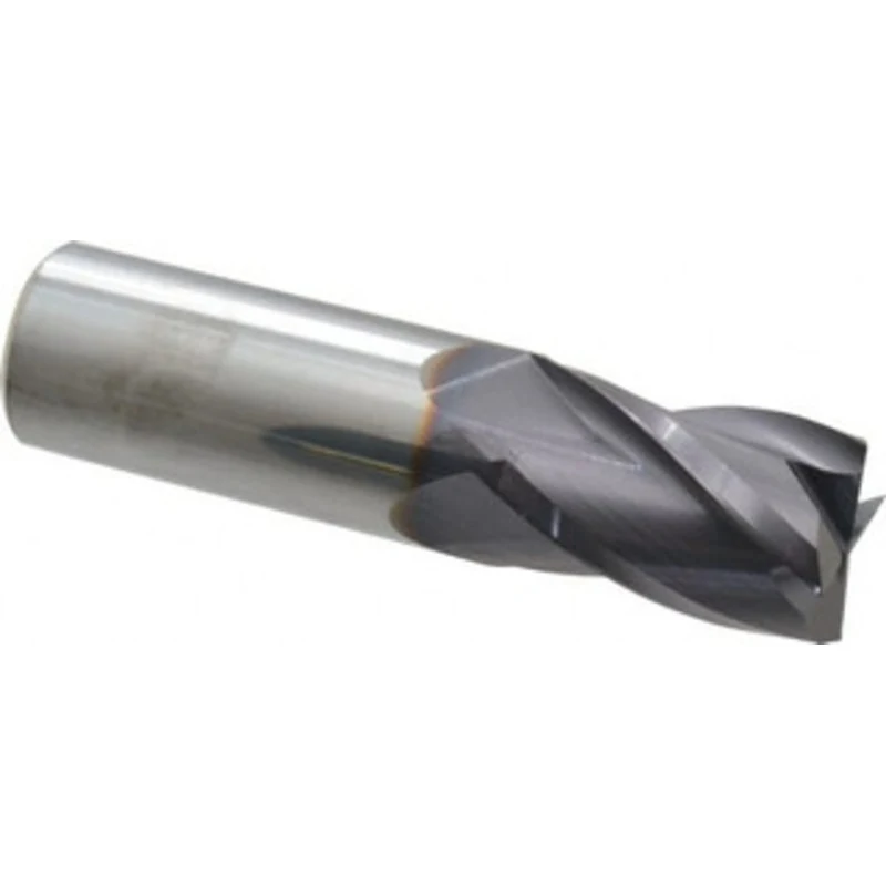 Niagara Cutter 1, 1-1/2 LOC, 1 Shank Diam, 4 OAL, 4 Flute, Solid Carbide Square End Mill Single End, TiAlN Finish, Sp...