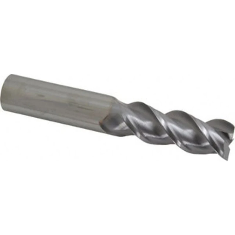 Niagara Cutter 1, 2-5/8 LOC, 1 Shank Diam, 6 OAL, 3 Flute, Solid Carbide Square End Mill Single End, TiCN Finish, Spi...