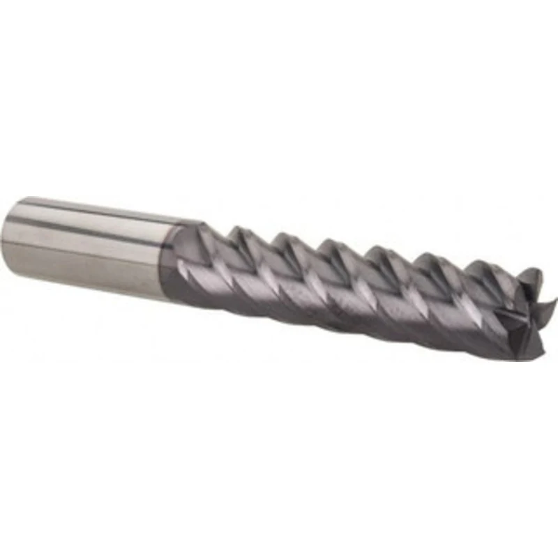 Niagara Cutter 1, 4-1/8 LOC, 1 Shank Diam, 7 OAL, 5 Flute, Solid Carbide Square End Mill Single End, TiAlN Finish, Sp...