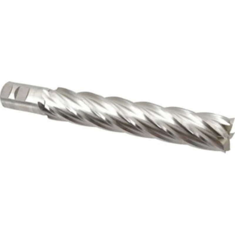 Niagara Cutter 1-1/2, 8 LOC, 1-1/4 Shank Diam, 10-1/2 OAL, 6 Flute, Cobalt Square End Mill Single End, Uncoated, Spir...