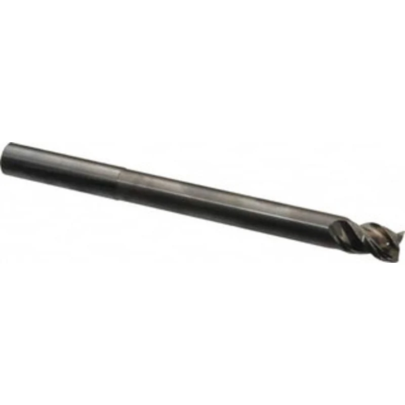 Niagara Cutter 1/2, 5/8 LOC, 1/2 Shank Diam, 6 OAL, 3 Flute, Solid Carbide Square End Mill Single End, Uncoated, Spir...