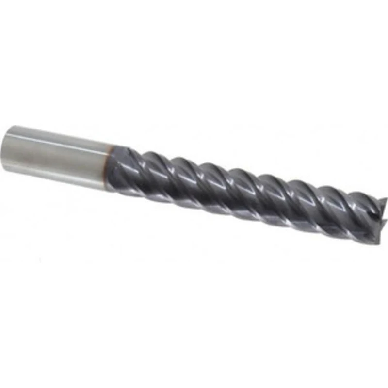 Niagara Cutter 3/4, 4 LOC, 3/4 Shank Diam, 6 OAL, 5 Flute, Solid Carbide Square End Mill Single End, TiAlN Finish, Sp...
