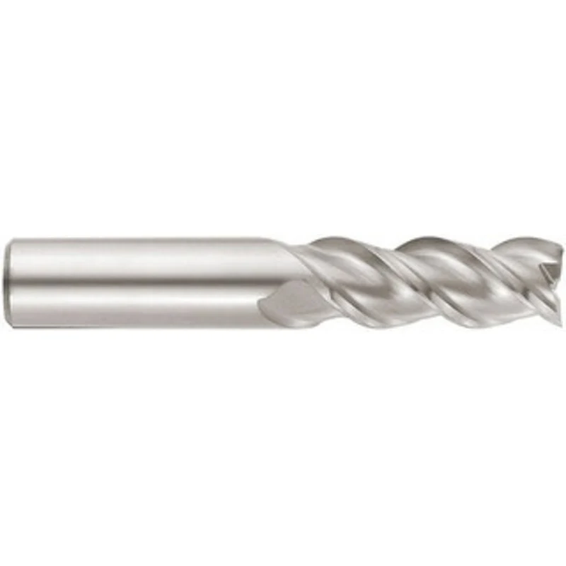 Niagara Cutter 3/4, 4 LOC, 3/4 Shank Diam, 6-1/2 OAL, 3 Flute, Solid Carbide Square End Mill Single End, Uncoated, Sp...