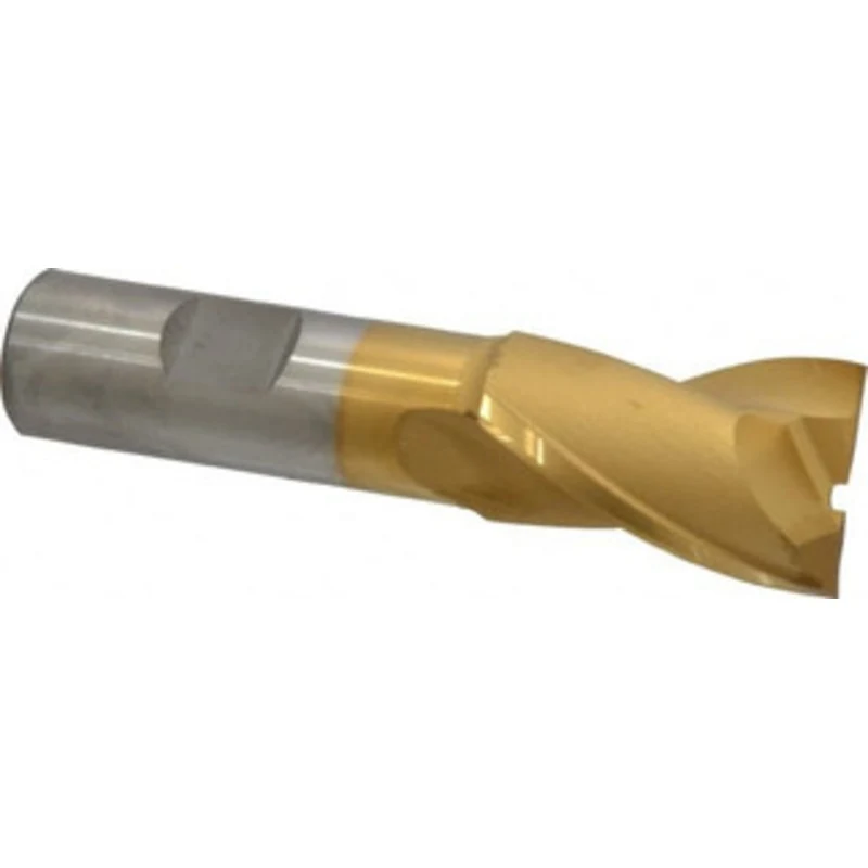 OSG 1, 1-1/2 LOC, 3/4 Shank Diam, 3-3/4 OAL, 2 Flute, Cobalt Square End Mill Single End, TiN Finish, Spiral Flute, 30...