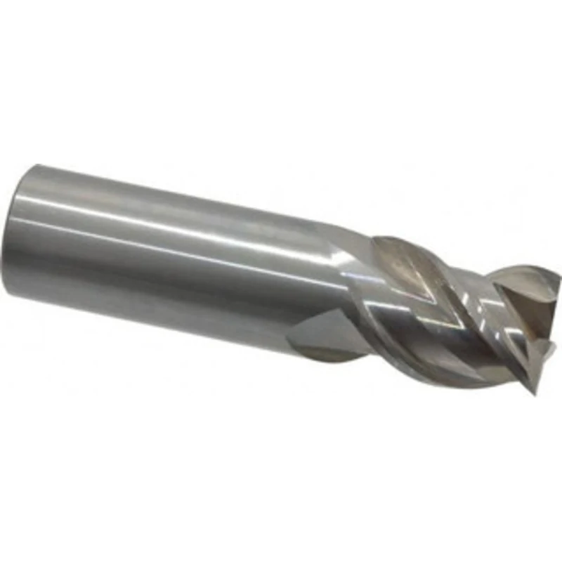 OSG 1, 1-1/4 LOC, 1 Shank Diam, 4 OAL, 3 Flute, Solid Carbide Square End Mill Single End, Uncoated, Spiral Flute, 45 ...