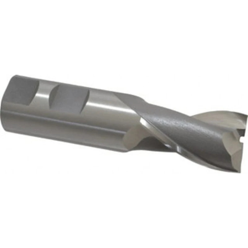 OSG 1, 1-5/8 LOC, 1 Shank Diam, 4-1/8 OAL, 2 Flute, Cobalt Square End Mill Single End, Uncoated, Spiral Flute, 30 Hel...