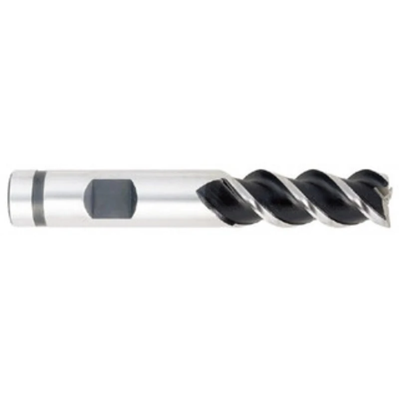 OSG 1, 2 LOC, 1 Shank Diam, 4-1/2 OAL, 4 Flute, Powdered Metal Square End Mill Single End, Uncoated, Spiral Flute, 50...