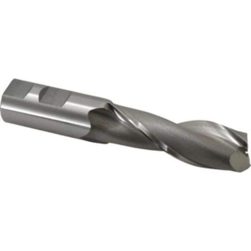 OSG 1, 3 LOC, 1 Shank Diam, 5-1/2 OAL, 2 Flute, Cobalt Square End Mill Single End, Uncoated, Spiral Flute, 30 Helix, ...