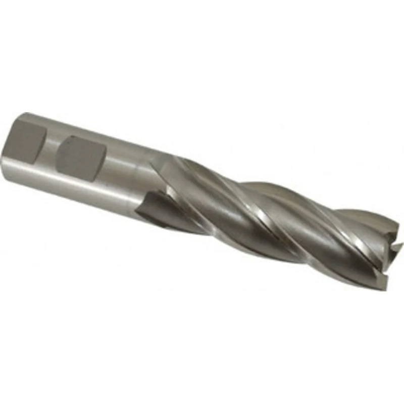 OSG 1, 3 LOC, 1 Shank Diam, 5-1/2 OAL, 4 Flute, Cobalt Square End Mill Single End, Uncoated, Spiral Flute, 30 Helix, ...