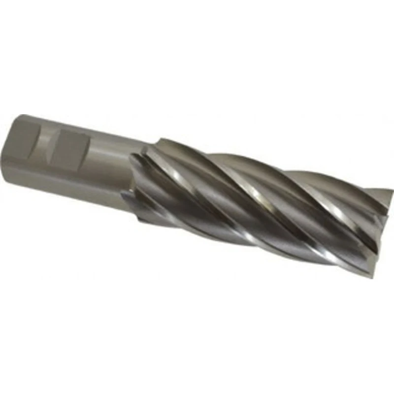OSG 1-1/2, 4 LOC, 1-1/4 Shank Diam, 6-1/2 OAL, 6 Flute, Cobalt Square End Mill Single End, Uncoated, Spiral Flute, 30...