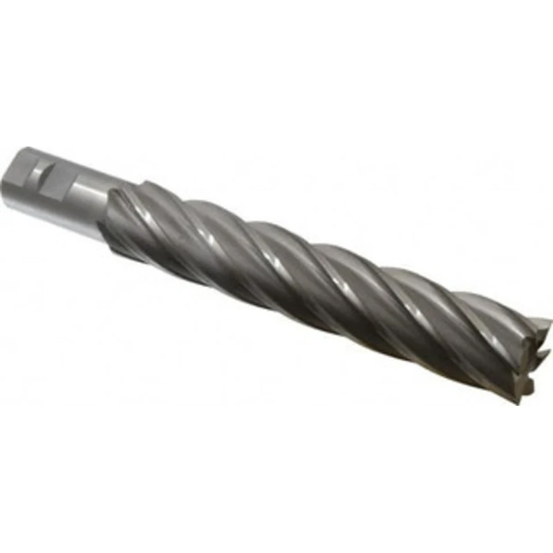 OSG 1-1/2, 8 LOC, 1-1/4 Shank Diam, 10-1/2 OAL, 6 Flute, Cobalt Square End Mill Single End, Uncoated, Spiral Flute, 3...