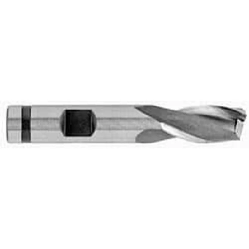 OSG 1-1/4, 1-5/8 LOC, 1-1/4 Shank Diam, 4-1/8 OAL, 2 Flute, Cobalt Square End Mill Single End, Uncoated, Spiral Flute...