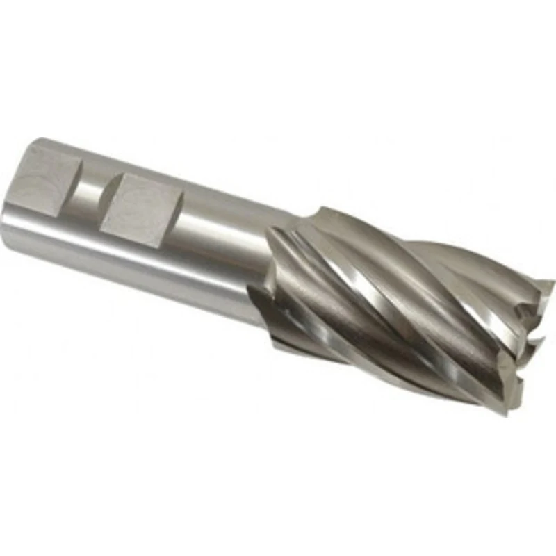 OSG 1-1/4, 2 LOC, 1 Shank Diam, 4-1/2 OAL, 6 Flute, Cobalt Square End Mill Single End, Uncoated, Spiral Flute, 30 Hel...