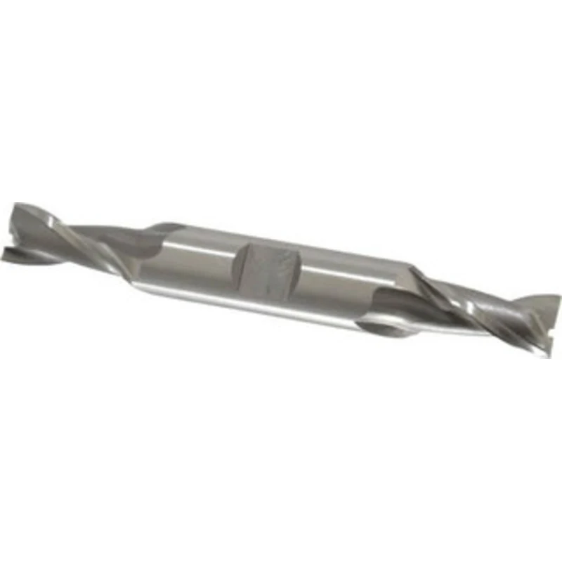 OSG 10.5mm, 13/16 LOC, 1/2 Shank Diam, 3-3/4 OAL, 2 Flute, Cobalt Square End Mill Double End, Uncoated, Spiral Flute,...