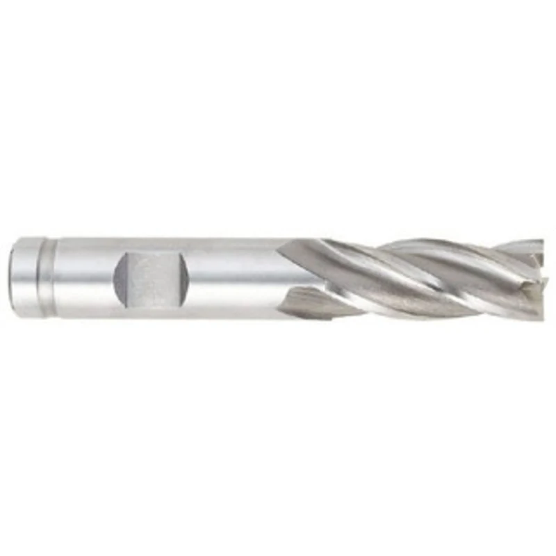 OSG 1-1/2, 2 LOC, 1-1/4 Shank Diam, 4-1/2 OAL, 6 Flute, Cobalt Square End Mill Single End, Uncoated, Spiral Flute, 30...