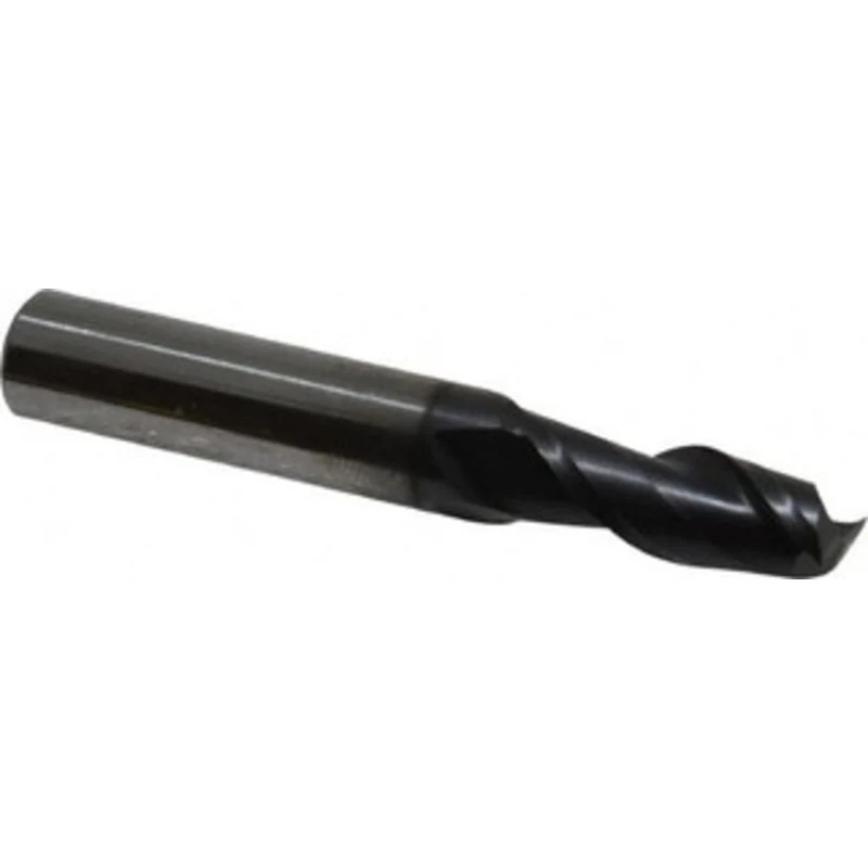 OSG 11/32, 7/8 LOC, 3/8 Shank Diam, 2-1/2 OAL, 2 Flute, Solid Carbide Square End Mill Single End, TiAlN Finish, Spira...