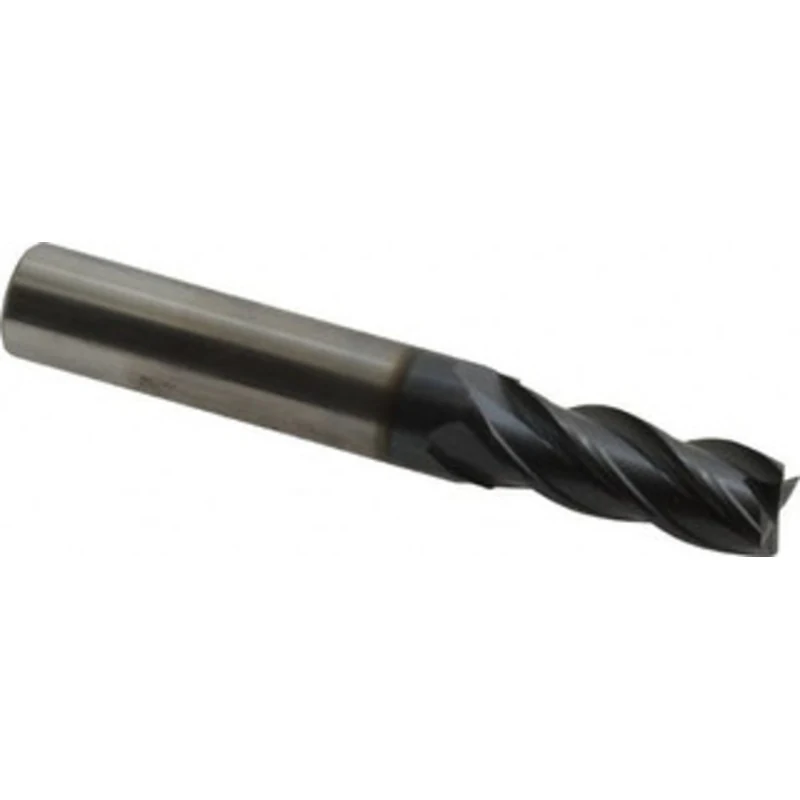 OSG 11/32, 7/8 LOC, 3/8 Shank Diam, 2-1/2 OAL, 4 Flute, Solid Carbide Square End Mill Single End, TiAlN Finish, Spira...