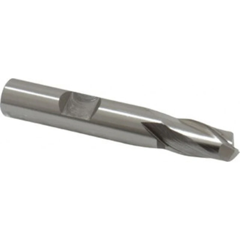 OSG 11/32, 9/16 LOC, 3/8 Shank Diam, 2-5/16 OAL, 2 Flute, Vanadium High Speed Steel Square End Mill Single End, Uncoa...