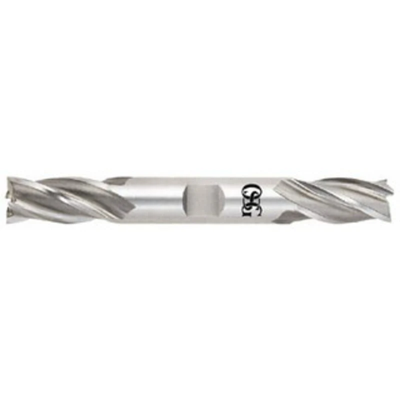 OSG 11/64, 1/2 LOC, 3/8 Shank Diam, 3-1/4 OAL, 4 Flute, Cobalt Square End Mill Double End, Uncoated, Spiral Flute, 30...
