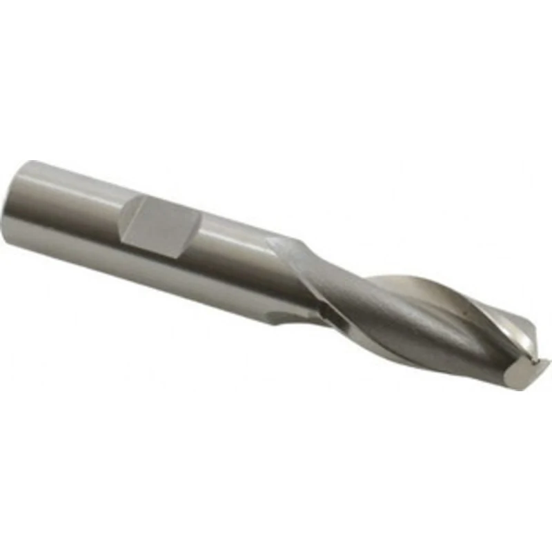 OSG 12.5mm, 1-1/8 LOC, 1/2 Shank Diam, 3-1/8 OAL, 2 Flute, Cobalt Square End Mill Single End, Uncoated, Spiral Flute,...