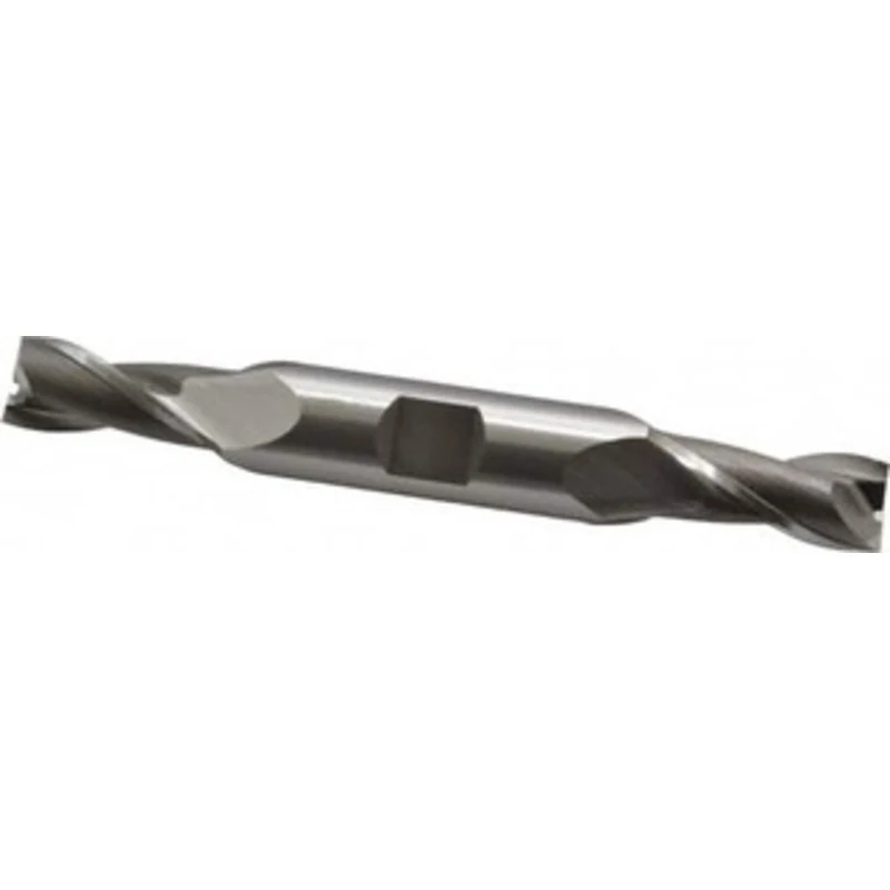 OSG 13/32, 13/16 LOC, 1/2 Shank Diam, 3-3/4 OAL, 2 Flute, Cobalt Square End Mill Double End, Uncoated, Spiral Flute, ...