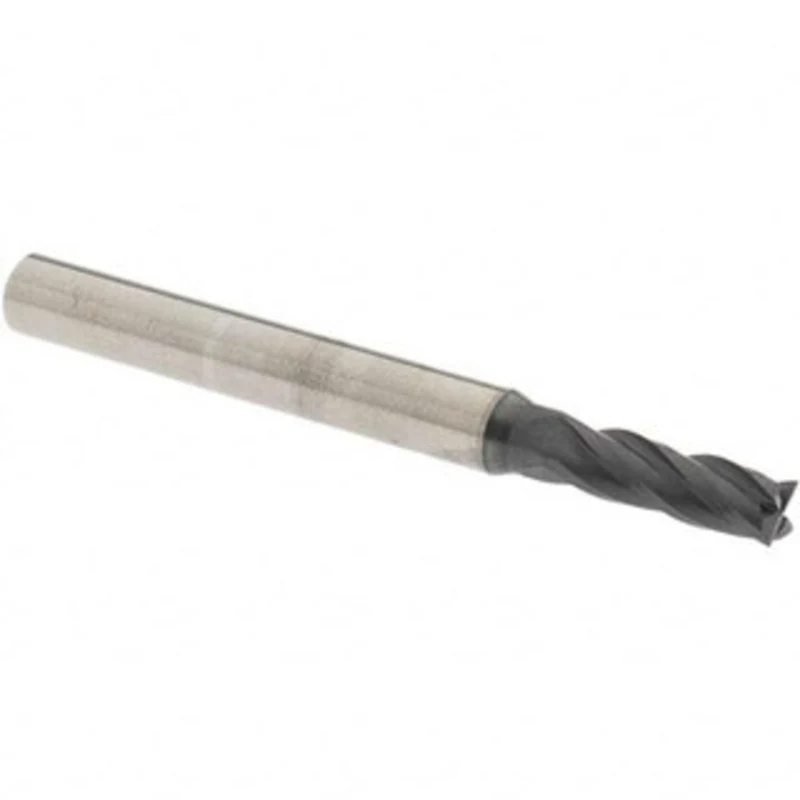 OSG 13/64, 5/8 LOC, 1/4 Shank Diam, 2-1/2 OAL, 4 Flute, Solid Carbide Square End Mill Single End, TiAlN Finish, Spira...