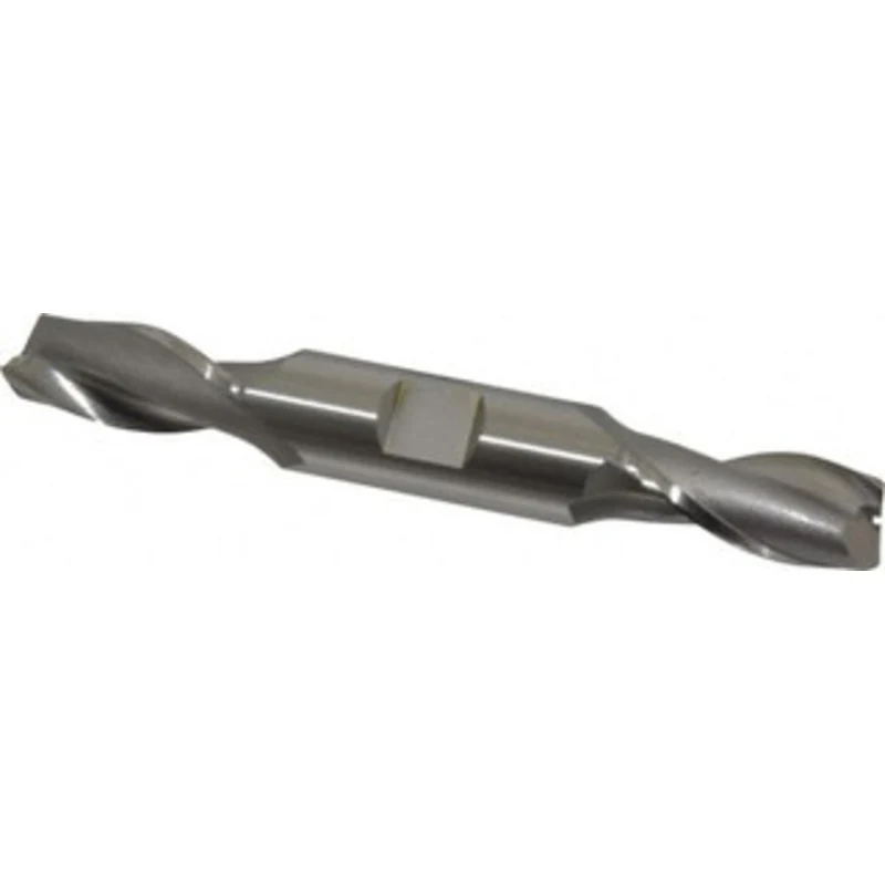 OSG 14mm, 1-1/8 LOC, 5/8 Shank Diam, 4-1/2 OAL, 2 Flute, Cobalt Square End Mill Double End, Uncoated, Spiral Flute, 3...