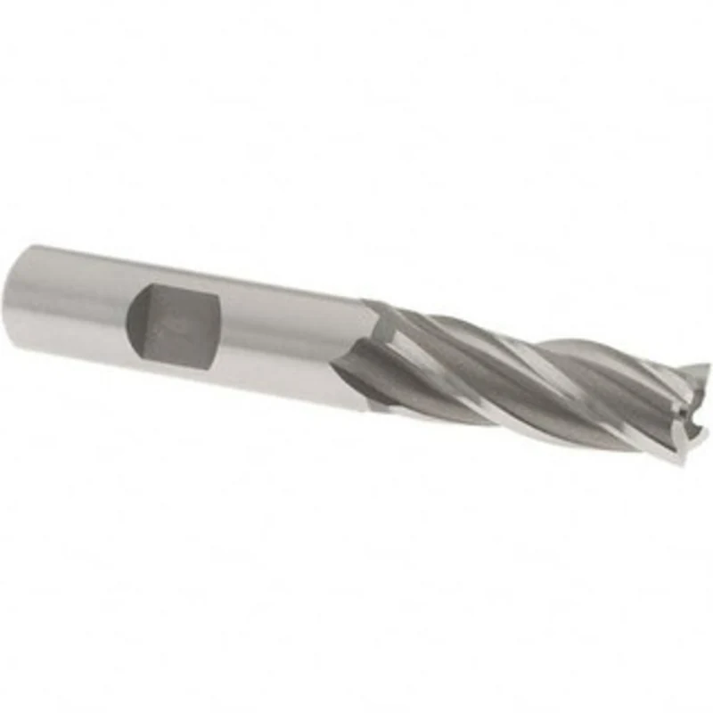 OSG 15/32, 1-1/4 LOC, 1/2 Shank Diam, 3-1/4 OAL, 4 Flute, Cobalt Square End Mill Single End, Uncoated, Spiral Flute, ...