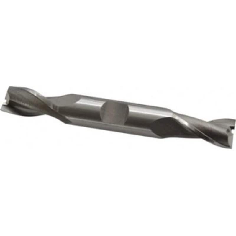 OSG 15/32, 13/16 LOC, 1/2 Shank Diam, 3-3/4 OAL, 2 Flute, Cobalt Square End Mill Double End, Uncoated, Spiral Flute, ...
