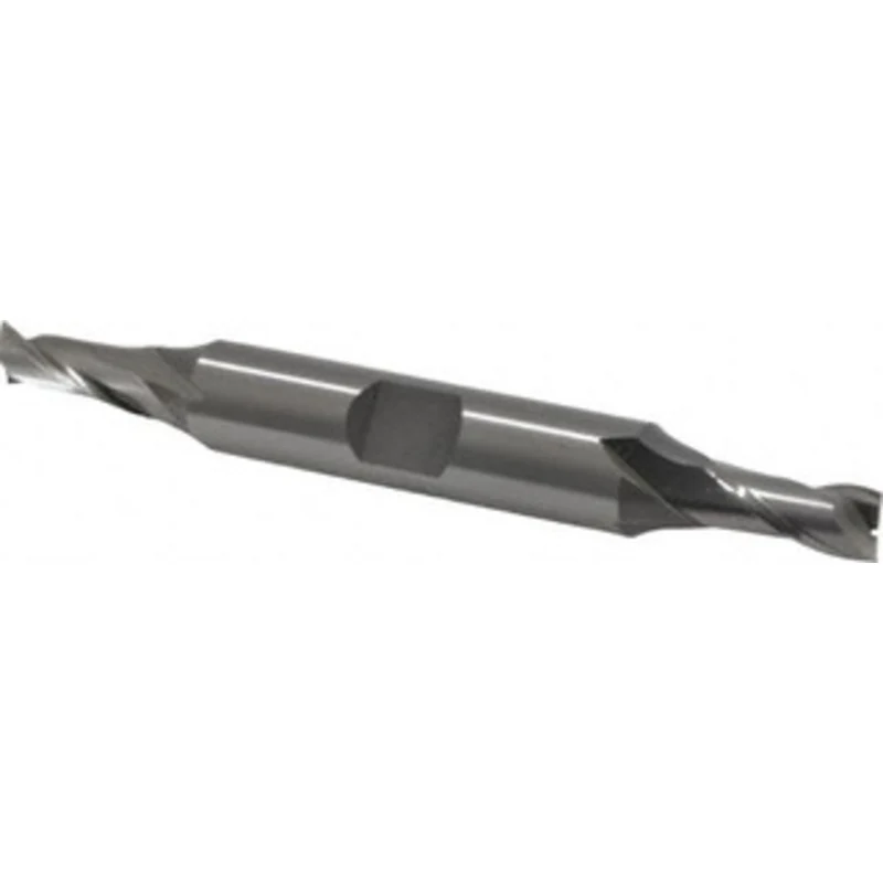 OSG 15/64, 1/2 LOC, 3/8 Shank Diam, 3-1/8 OAL, 2 Flute, Cobalt Square End Mill Double End, Uncoated, Spiral Flute, 30...