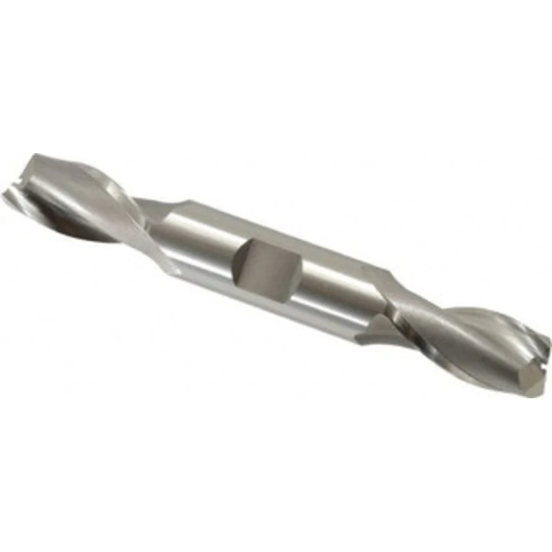 OSG 15mm, 1-1/8 LOC, 5/8 Shank Diam, 4-1/2 OAL, 2 Flute, Cobalt Square End Mill Double End, Uncoated, Spiral Flute, 3...