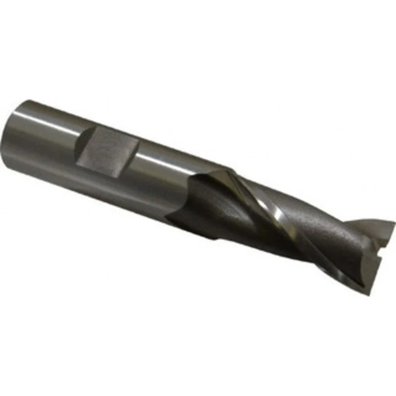 OSG 16mm, 1-5/16 LOC, 5/8 Shank Diam, 3-7/16 OAL, 2 Flute, Cobalt Square End Mill Single End, Uncoated, Spiral Flute,...