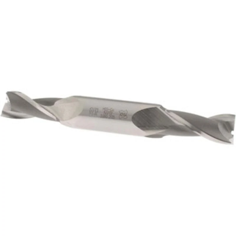 OSG 17/32, 1-1/8 LOC, 5/8 Shank Diam, 4-1/2 OAL, 2 Flute, Cobalt Square End Mill Double End, Uncoated, Spiral Flute, ...