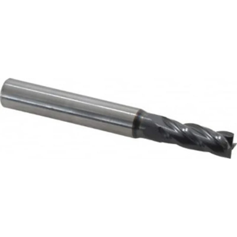 OSG 17/64, 3/4 LOC, 5/16 Shank Diam, 2-1/2 OAL, 4 Flute, Solid Carbide Square End Mill Single End, TiAlN Finish, Spir...