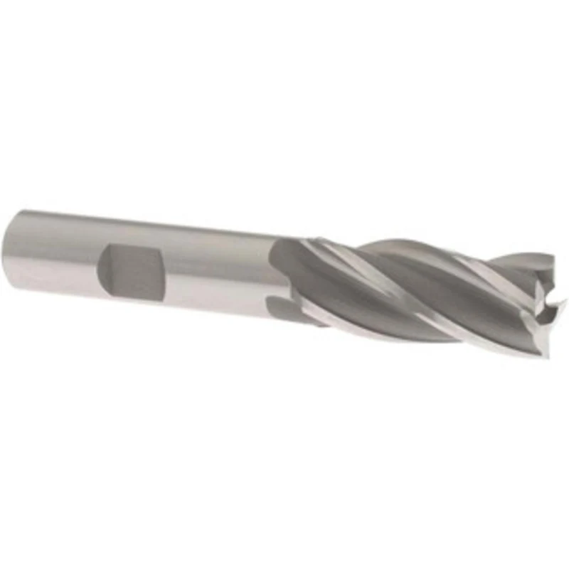 OSG 1/2, 1-1/4 LOC, 1/2 Shank Diam, 3-1/4 OAL, 4 Flute, Cobalt Square End Mill Single End, Uncoated, Spiral Flute, 30...