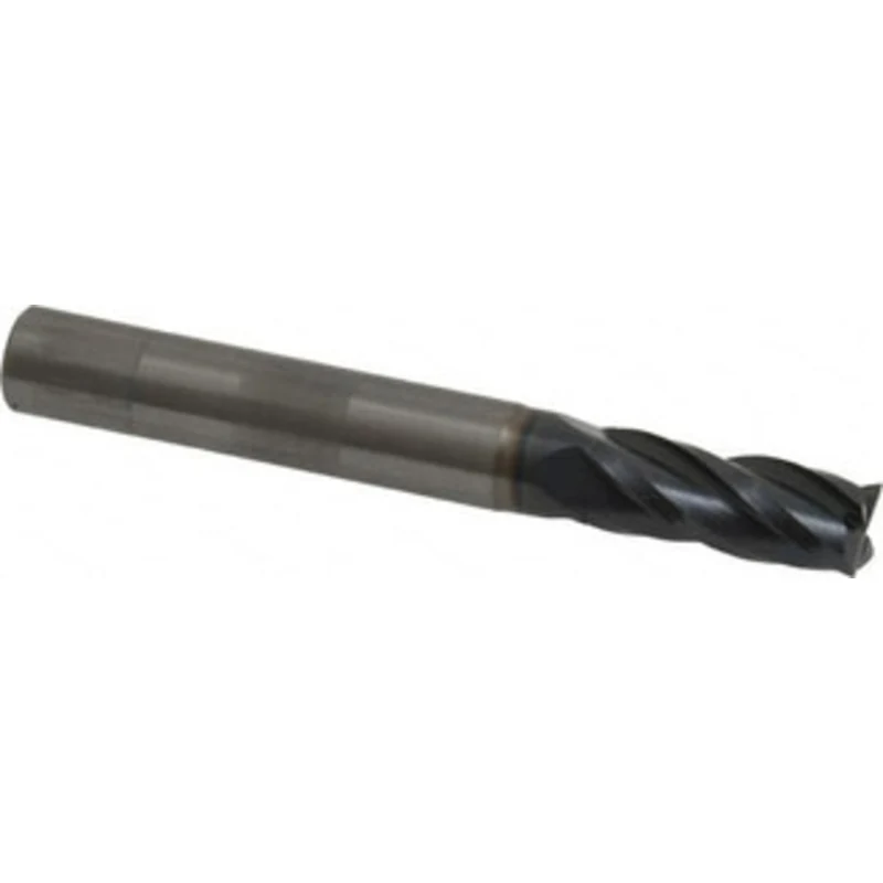 OSG 19/64, 13/16 LOC, 5/16 Shank Diam, 2-1/2 OAL, 4 Flute, Solid Carbide Square End Mill Single End, TiAlN Finish, Sp...