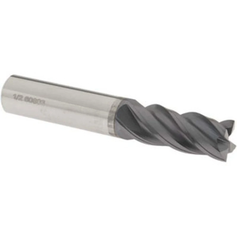 OSG 1/2, 1-1/4 LOC, 1/2 Shank Diam, 3 OAL, 4 Flute, Solid Carbide Square End Mill Single End, EXO Finish, Spiral Flut...