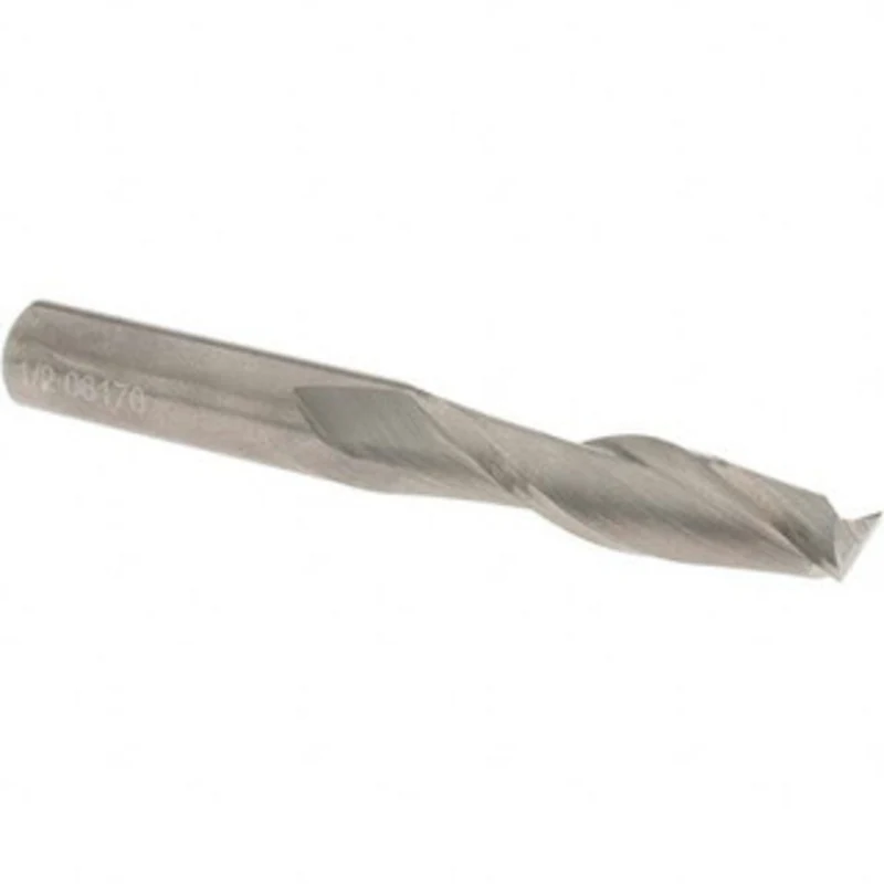 OSG 1/2, 2 LOC, 1/2 Shank Diam, 4 OAL, 2 Flute, Solid Carbide Square End Mill Single End, Uncoated, Spiral Flute, 30 ...