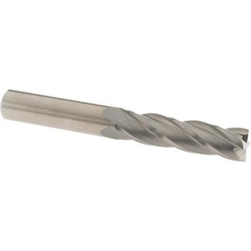 OSG 1/2, 2 LOC, 1/2 Shank Diam, 4 OAL, 4 Flute, Solid Carbide Square End Mill Single End, Uncoated, Spiral Flute, 30 ...