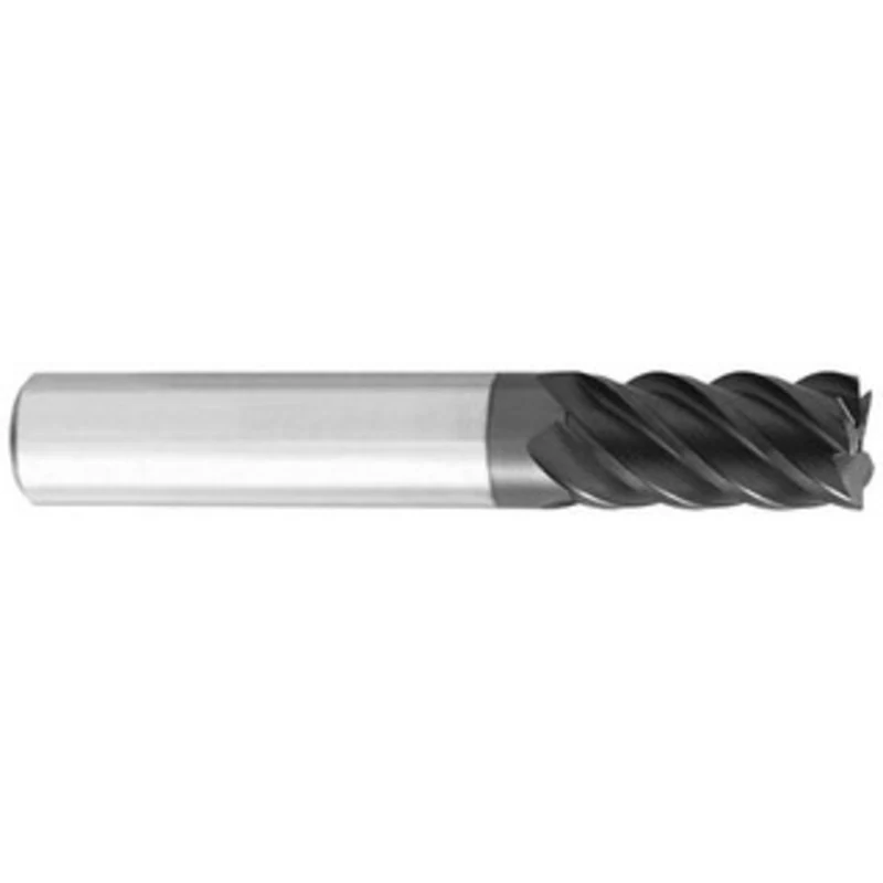 OSG 1/2, 5/8 LOC, 1/2 Shank Diam, 2-1/2 OAL, 5 Flute, Solid Carbide Square End Mill Single End, TiCN Finish, Spiral F...